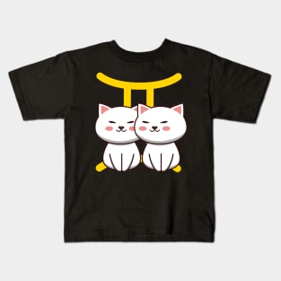 Gemini Zodiac Cat Kids T-Shirt